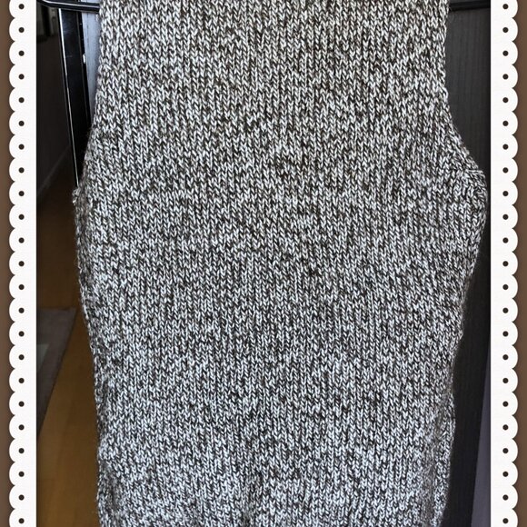 Apanage Collection Women Dark Gray/Light Gray  Blended Merino Knitted Vest Sz M - Picture 6 of 9